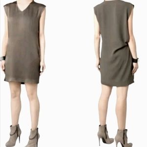 ALLSAINTS Tawny Satin Asymmetric Draped Dress XS